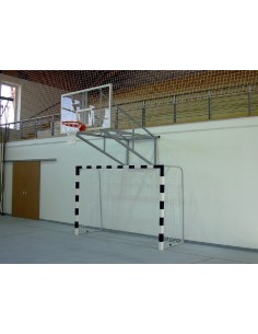 Poarta handbal lemn fixare pe teren 2