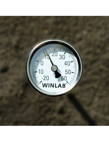 Termometru cu bimetal pentru sol