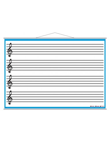 Tabla alba de perete pentru muzica