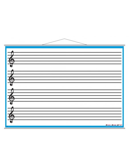 Tabla alba de perete pentru muzica