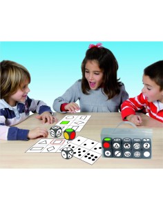 Joc cu zaruri - asociere forma, numar si culoare