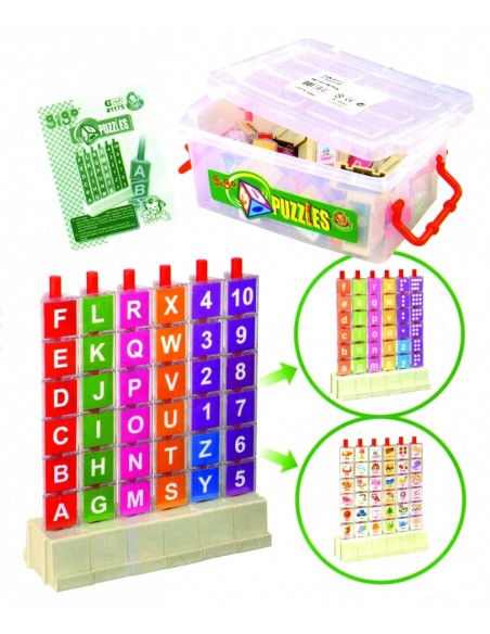 Puzzle 3D litere si cifre