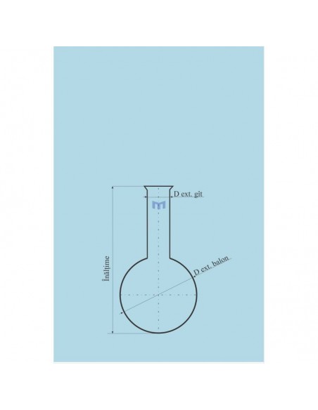 Balon cu fund rotund cu gat ingust