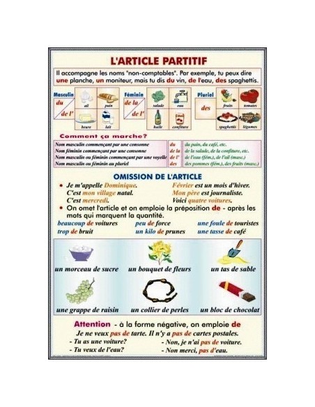 Femenin et pluriel des noms communs (dans l'ortographe) Formation du femenin. Formation du pluriel./L'article partitif. Omissii