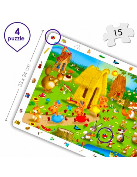 Puzzle 4 in 1 - Povesti Clasice Puzzle 4 in 1 - Povesti Clasice