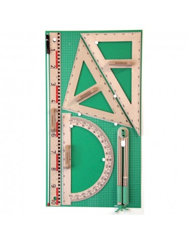 Trusa de instrumente geometrice pentru tabla RE-Wood®