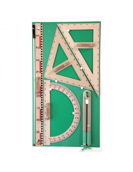 Trusa de instrumente geometrice pentru tabla RE-Wood®