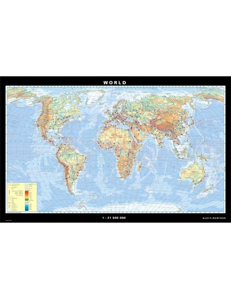 Pamantul - relieful, pe verso harta in contur