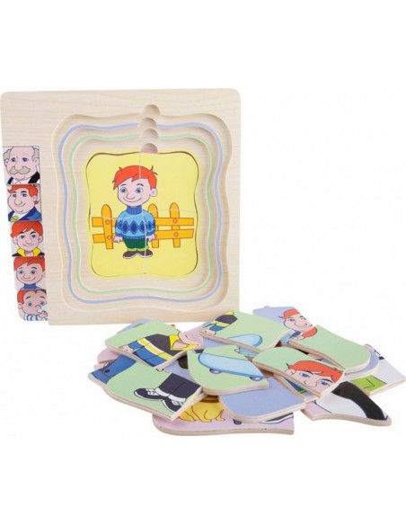 Puzzle straturi Bebe-Bunic