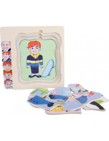Puzzle straturi Bebe-Bunic