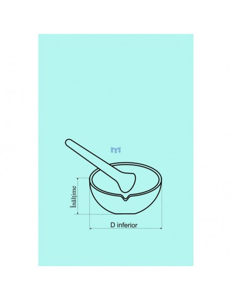 Mojar si pistil din  portelan