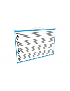Tabla alba de perete pentru muzica