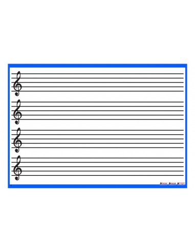 Tabla alba de perete pentru muzica