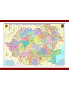Romania si Republica Moldova. Harta administrativa