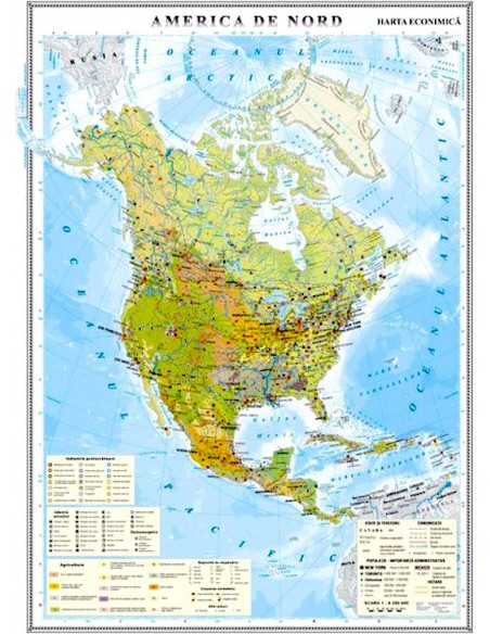 America de Nord. Harta economica