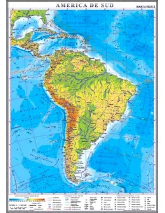 America de Sud. Harta fizica