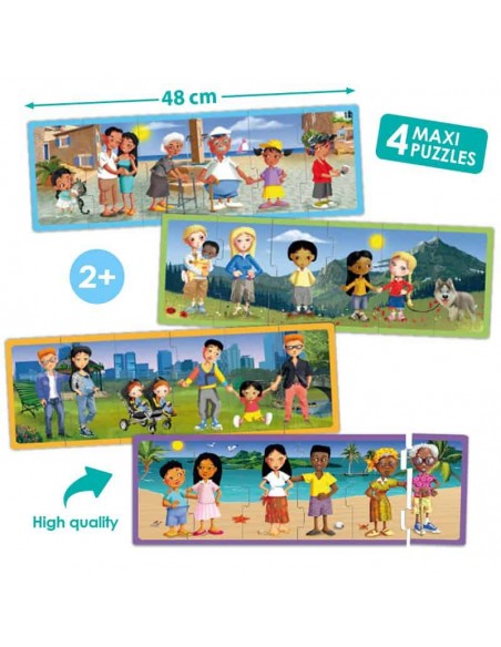 Set puzzle familiile lumii