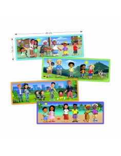 Set puzzle familiile lumii 2