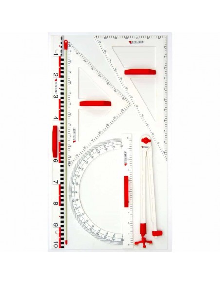 Trusa de instrumente geometrice pentru tabla