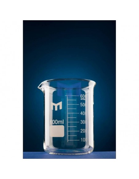 Pahar Berzelius Cilindric Gradat cu Cioc, Forma Joasa