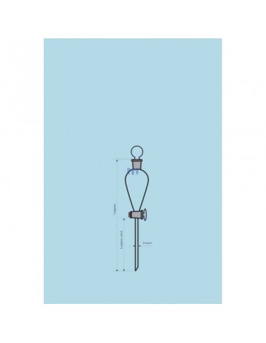 Palnie de Separare Forma Para cu robinet din sticla