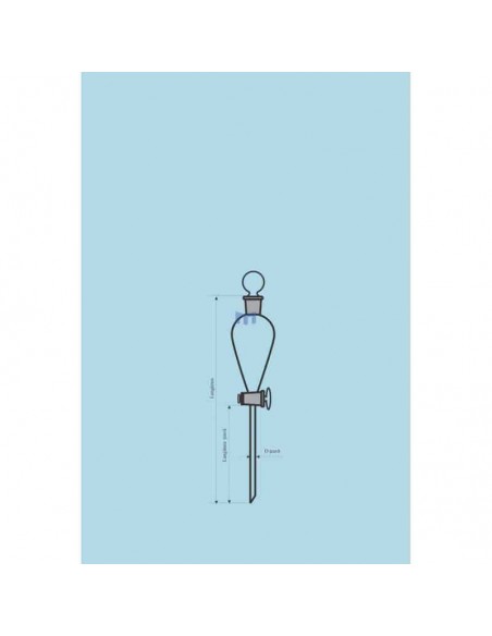 Palnie de Separare Forma Para cu robinet din sticla