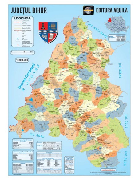 Harta judetului Bihor