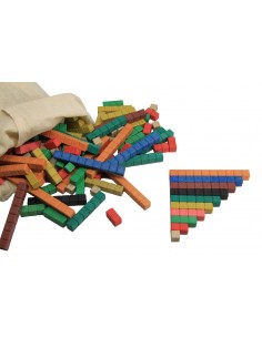 Numaratoare colorata cu piese din lemn reciclat