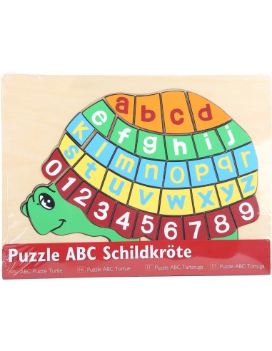 Puzzle din lemn ABC broasca testoasa