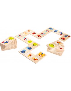 Domino cu figuri colorate Animale