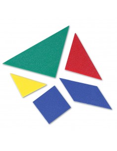Tangram 4 culori - set pentru Clasa 2