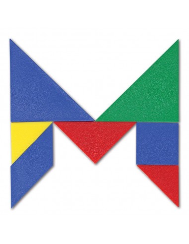 Tangram 4 culori - set pentru Clasa