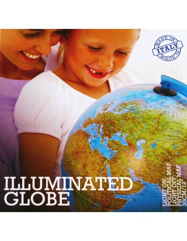Glob geografic pamantesc iluminat