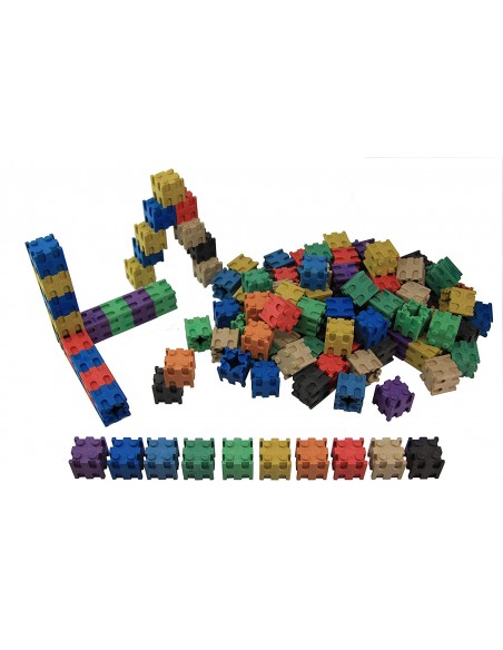 Set cuburi interconectabile - 10 culori