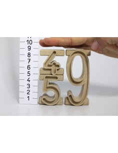 Set cifre din lemn reciclat - proportionale de la 1 la 10