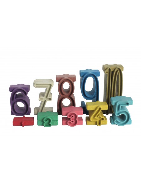 Set Montessori Cifre Color din lemn reciclat - proportionale de la 1 la 10 Set Montessori Cifre Color din lemn reciclat - proportionale de la 1 la 10