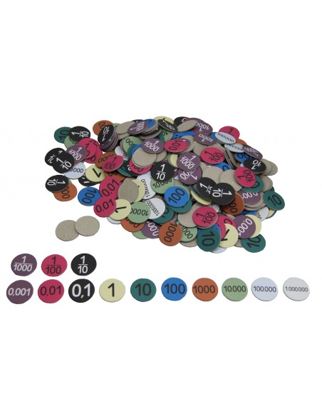 Set 352 jetoane numerice multicolor