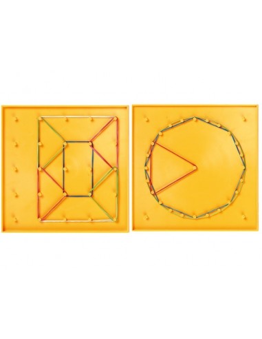 Set creativ cu elastice, Geoboards, 8 piese