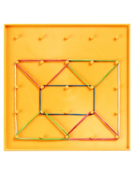 Set creativ cu elastice, Geoboards, 8 piese