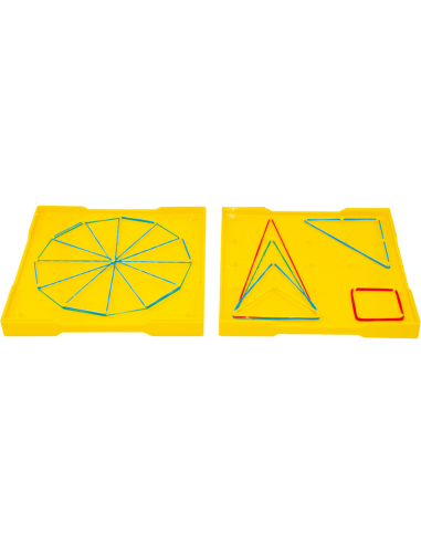Set creativ cu elastice, Geoboards, 8 piese