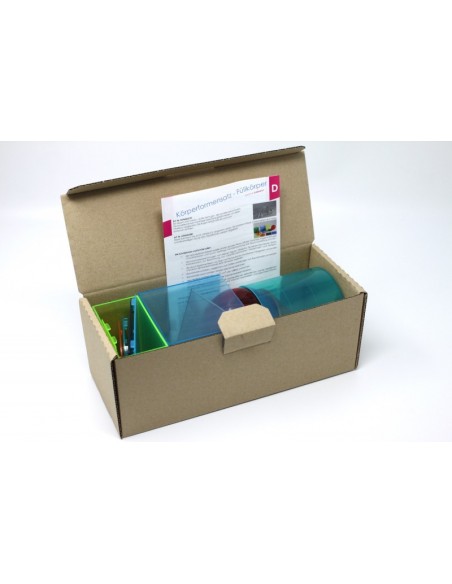 Corpuri geometrice colorate transparente