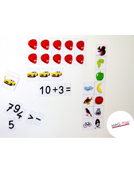 Trusa Magnetica de cartonase cu numere si semne