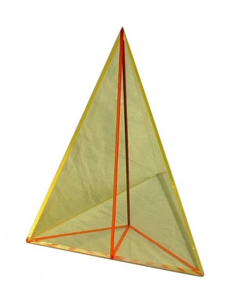 Piramida triunghiulara regulata , cu sectiune pe inaltime