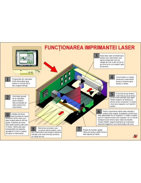 Functionarea imprimantei laser