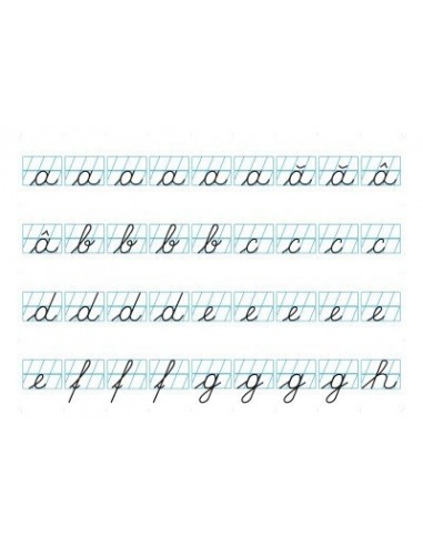 Litere de mana - set de cartonase etalabile